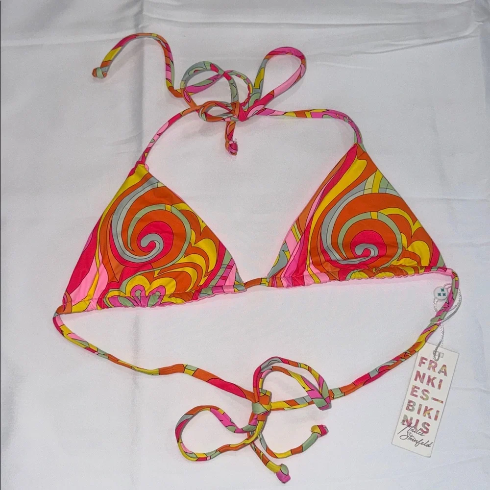 FRANKIES BIKINIS Tia Triangle Bikini Top, XS
